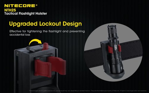 Nitecore NTH25 Rotary Flashlight Holster for P20ix P20i P23i and More with Adjustable Belt Clip Sticker
