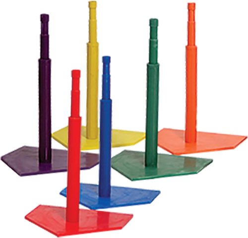 Champion Sports Deluxe Batting Tee - Adjustable Rubber Baseball & Softball Hitting Station | Multiple Styles Available