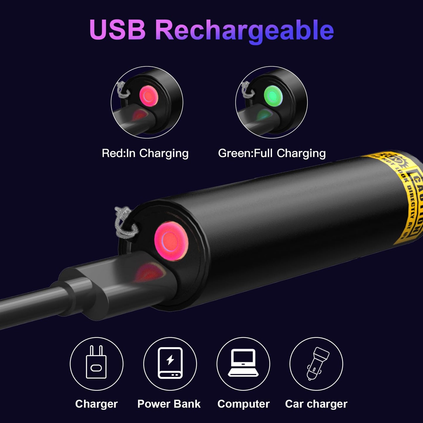 COSOOS 2 Pack UV Flashlight, 365nm USB Rechargeable Black Light Flashlight, Mini Handheld Detector for Dog Cat Urine, Pet Stains, Scorpions, Resin Curing