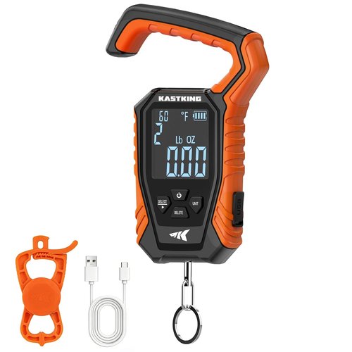 KastKing Weighmaster Fishing Scale - High-Precision Digital Display, 120 lb Capacity, Waterproof Design