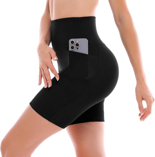Ipletix Biker Shorts - High Waisted Women's Yoga & Gym Shorts with Pockets | 6'' Athletic Fit