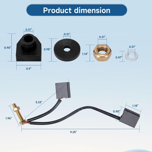 Mixopoly Kit ADC Motor Brush Replacement for Club Car & EZGO TXT 1997-2009 Electric Golf Cart Hardware Included Replace OEM 73120-G25, 1021862-01, 1021871-01, 102186201