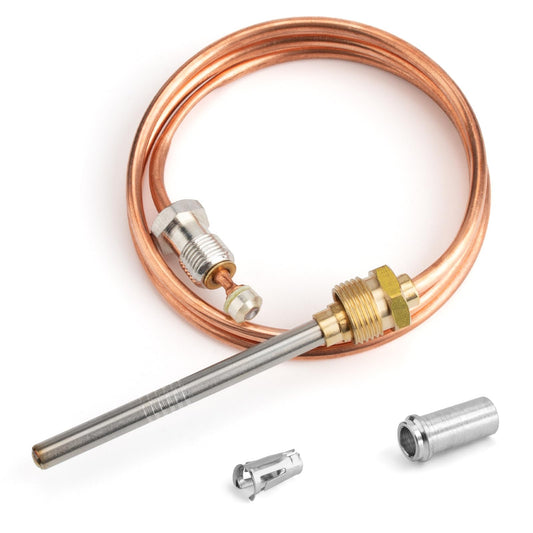 24 Inch Thermocouple for Resideo, CQ100A1013/U Water Heater Thermocouple, Gas Furnaces Thermocouple Fits Screw-in, Clamp-in ＆ Push-in Type Pilot Burners, Boiler Thermocouple Parts