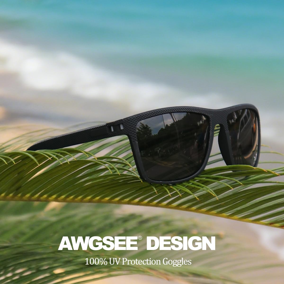 AWGSEE Polarized Sunglasses for Men, UV Protection Lightweight Sun Glasses for Driving Fishing Golf