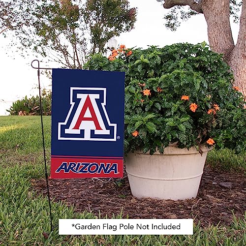 Desert Cactus University of Arizona Garden Flag Blue A Double-Sided 3-Ply Outdoor Flag