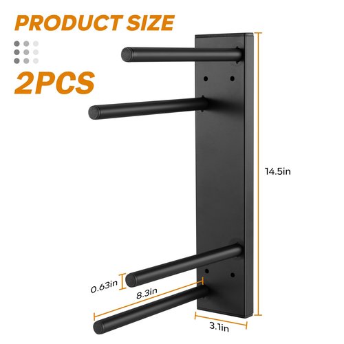JASIFIO Scooter Wall Mount Scooter - Storage Rack for Garage 2pcs Scooter Hanger Scooter Holder for Adult Scooter/Toddler Scooter/Kids Scooter/Trick Scooter