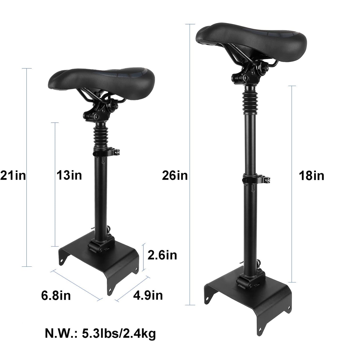 MIMIRACLE Electric Scooter Seat Saddle for Ninebot F Series F20 F25 F30 F40, Height Adjustable Shock Absorbing Replacement Accessories