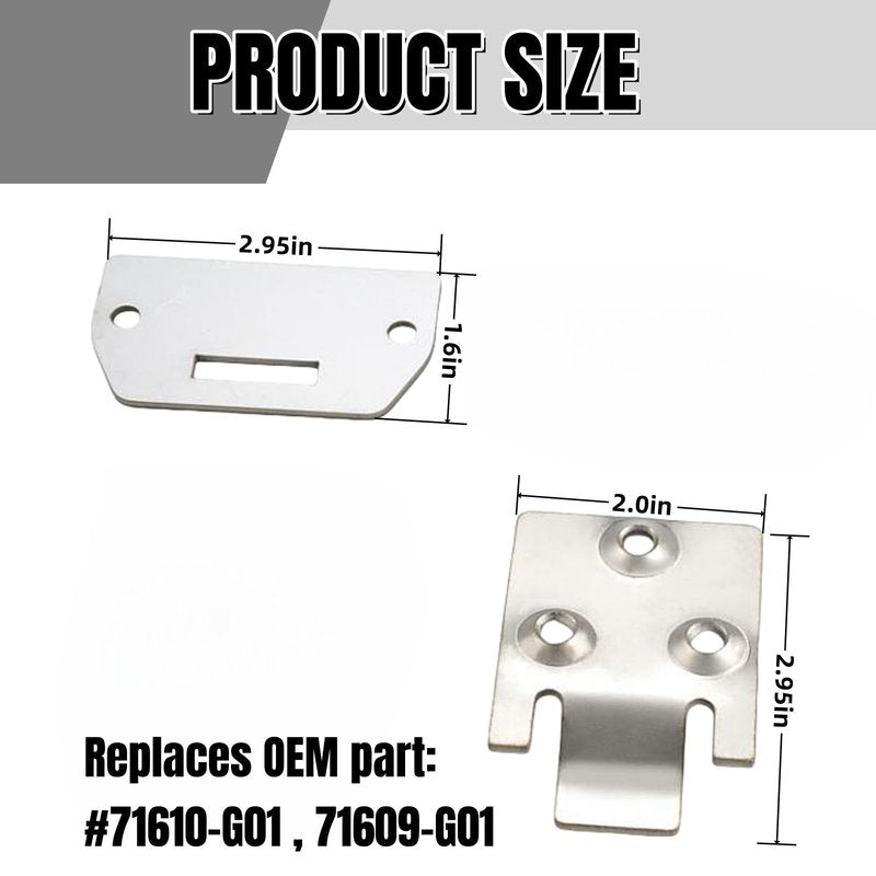 GFHUREB 2 Pair Golf Cart Seat Hinge Kit for EZGO Electric/Gas (1995-up) TXT/Medalist Golf Cart - Replaces OEM 71610-G01 71609-G01