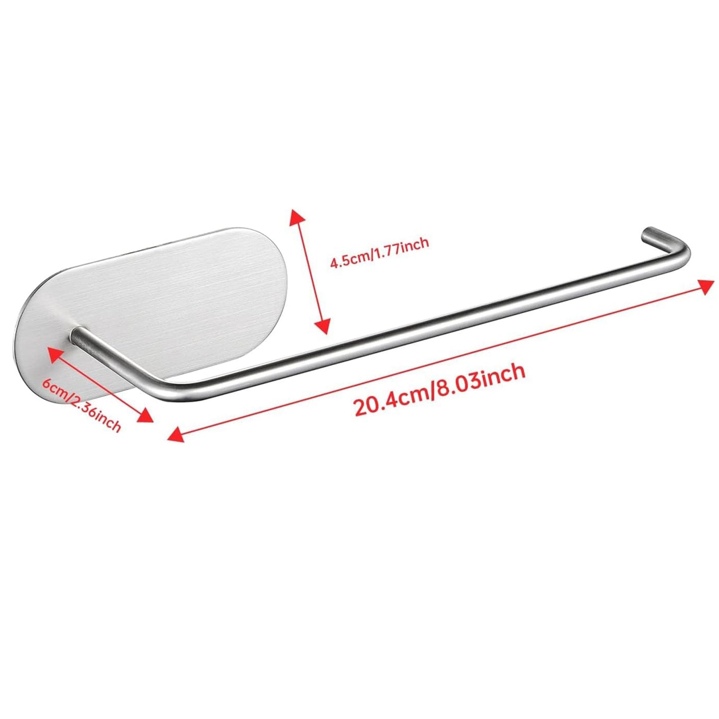 SUNTECH Hand Towel Holder 2 Packs,Self Adhesive Stick on Wall Towel Rack, Bath Hand Towel Holder for Bathroom and Kitchen No Drilling