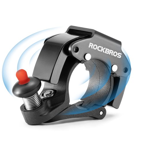 ROCKBROS Bike Bells Hidden MTB Bells Bicycle Bells for 22.2mm Handlebars, More Than 100dB, Clear & Long Sound Ringer, Mountain Bike, Scooter, Youth Bike, Black