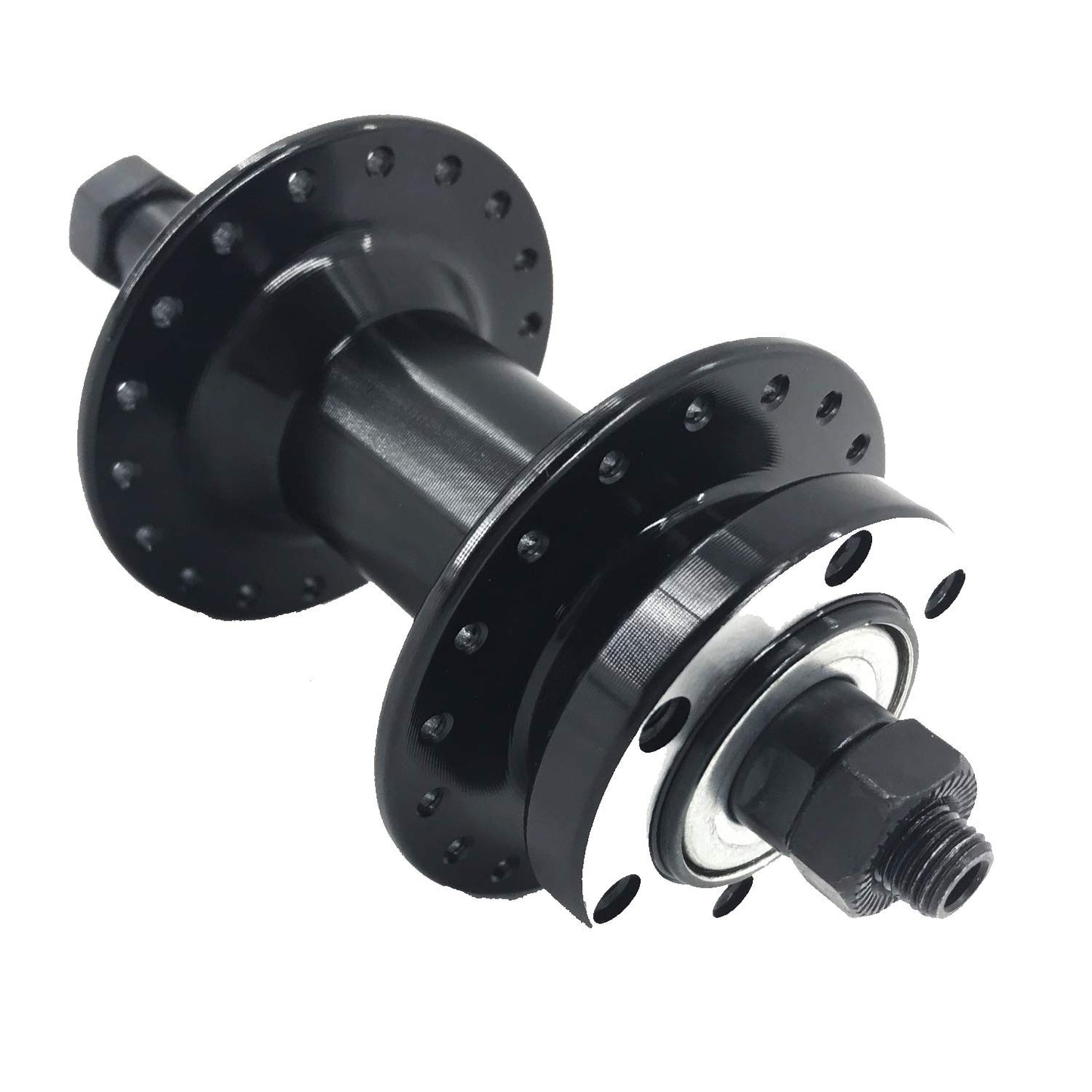 DONSP1986 Bicycle Axle Wheel Hub - 36H Front and Rear Bike Hub Set, Aluminum Alloy Quick Release Lever Skewers Axle, 1 Pair (Black)