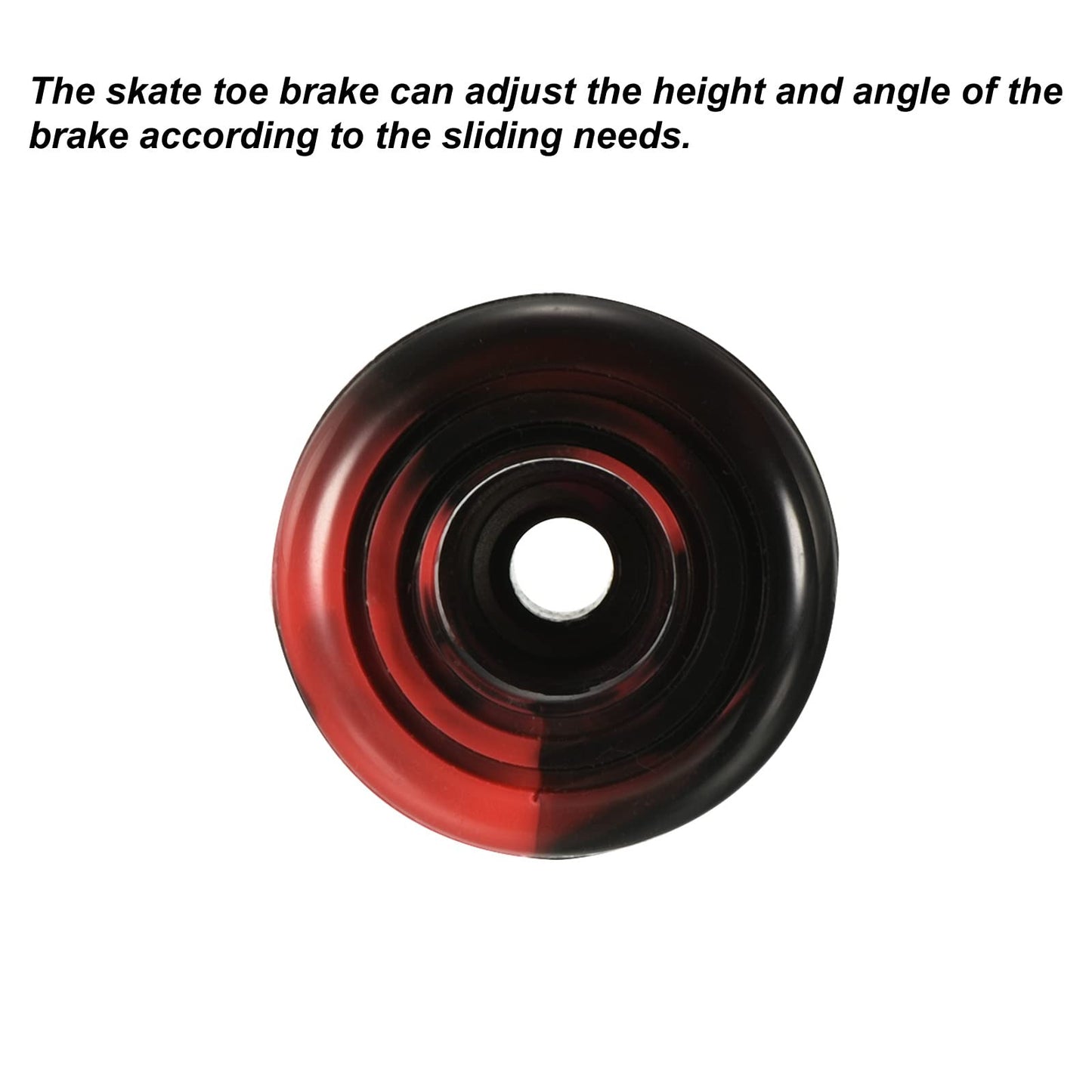 PATIKIL Roller Skate Toe Stops with Screwdriver, 1 Pair 82A Rubber Brake Stoppers Block for Roller Skate Accessories Replacement, Mixed Black Red