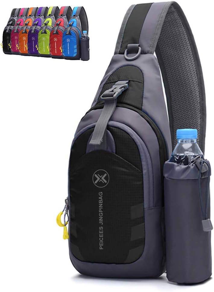 Peicees Crossbody Sling Backpack - Versatile Travel Daypack for Men & Women | Ideal for Gym & Biking