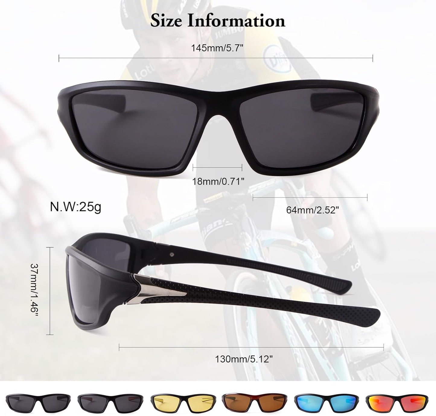Skiennix Sports Polarized Sunglasses - 100% UV Protection for Cycling, Driving, and Fishing