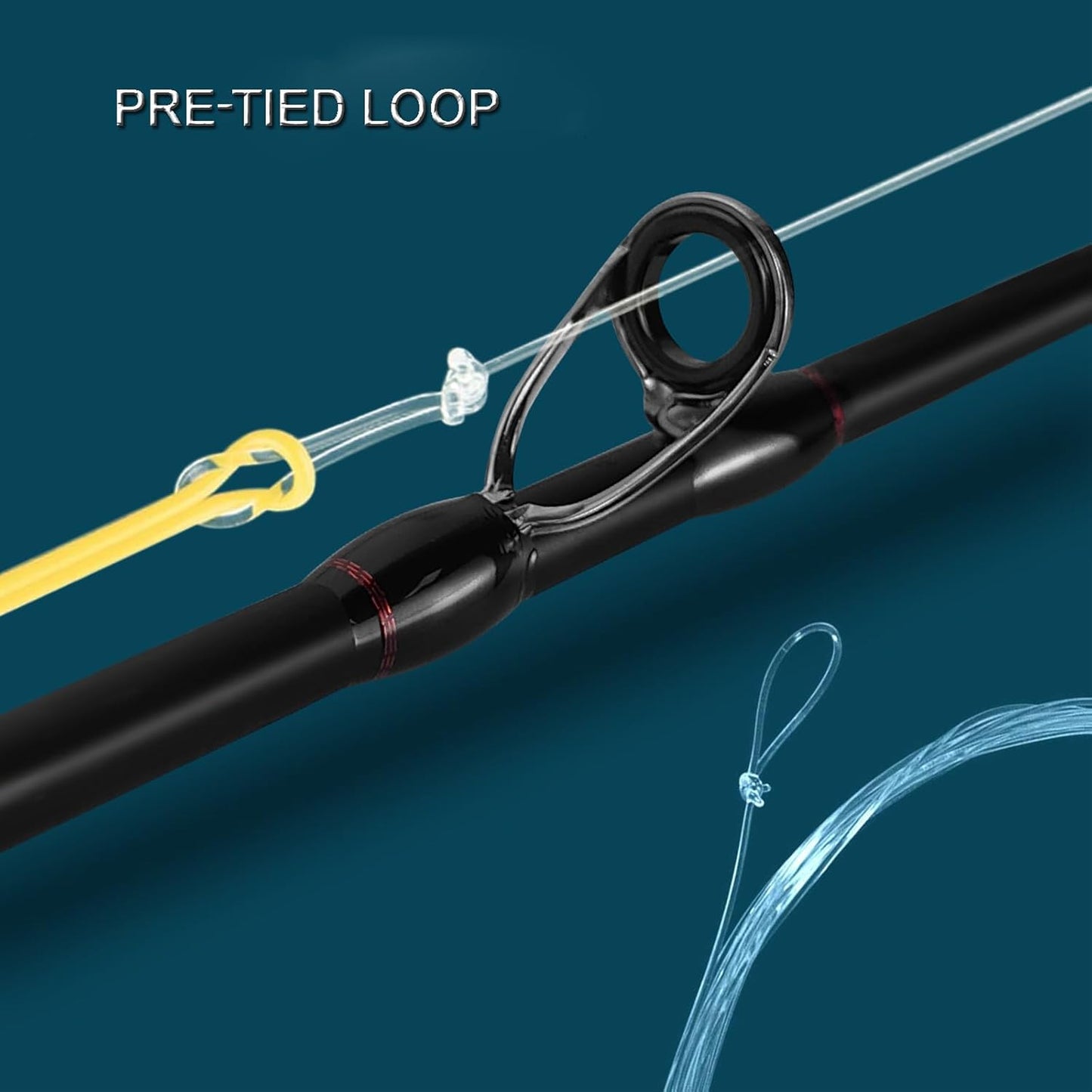 Aventik Fly Fishing Tapered Leader Pre-Tied Loop Fishing Leader Line 7.5FT 9.0FT 12FT 6/12 Pack Tensile Strength- Abrasion Resistance- Low Memory Freshwater Saltwater (7.5FT-6pcs, 4X-5.4LB)