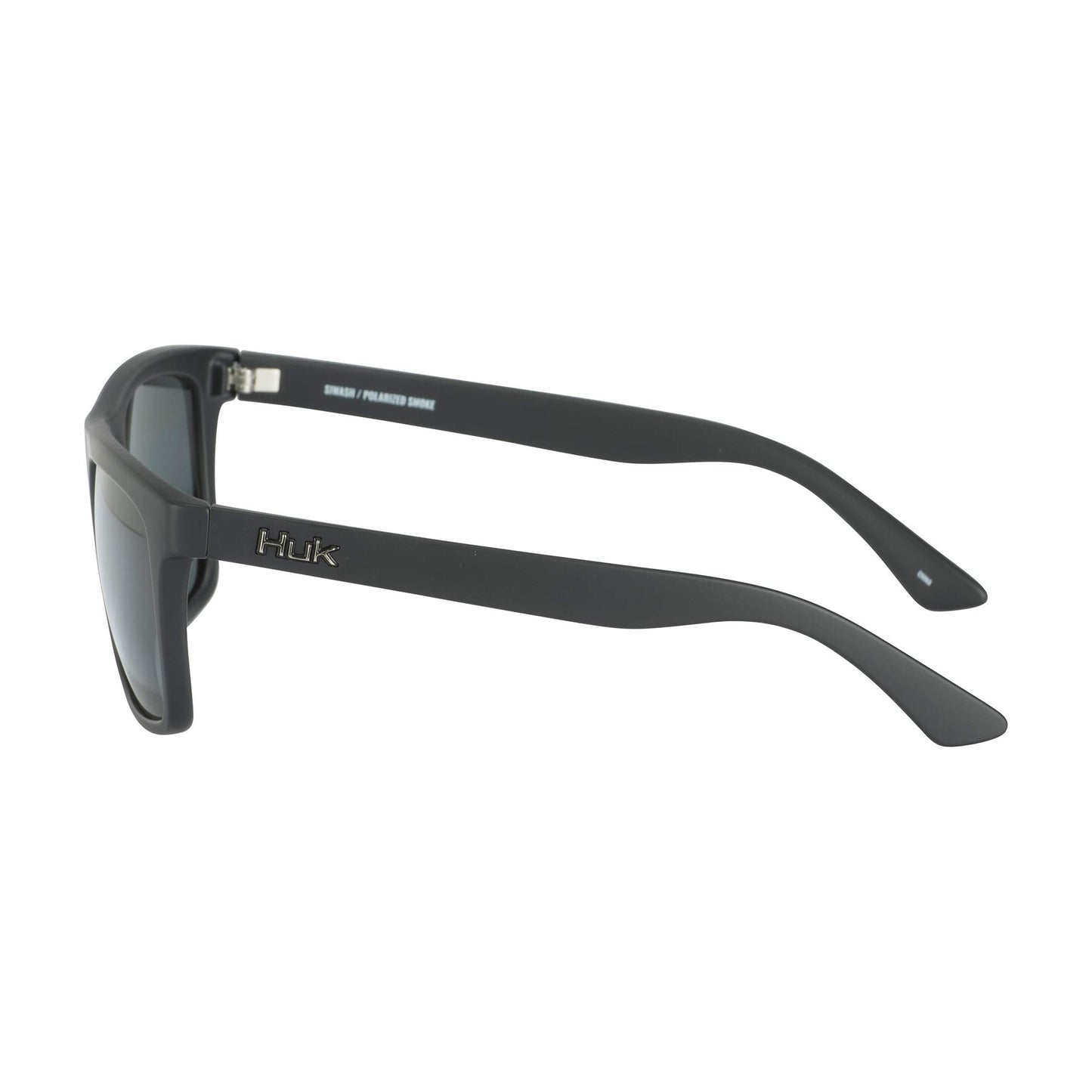 HUK Sunglasses, Polarized Lens Eyewear with Performance Frames, Fishing, Sports & Outdoors Sunglasses, (Siwash) Gray Lens / Matte Black, Medium