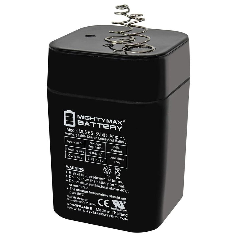 Mighty Max Battery 6V 5Ah Battery Replacement for Deer Fish Wildlife Feeder
