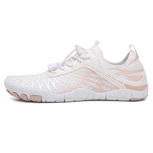 Teuivhy Hike Barefoot Shoes Women Men Breathable & Non-Slip Athletic Footwear Wide Toe Water Shoes White