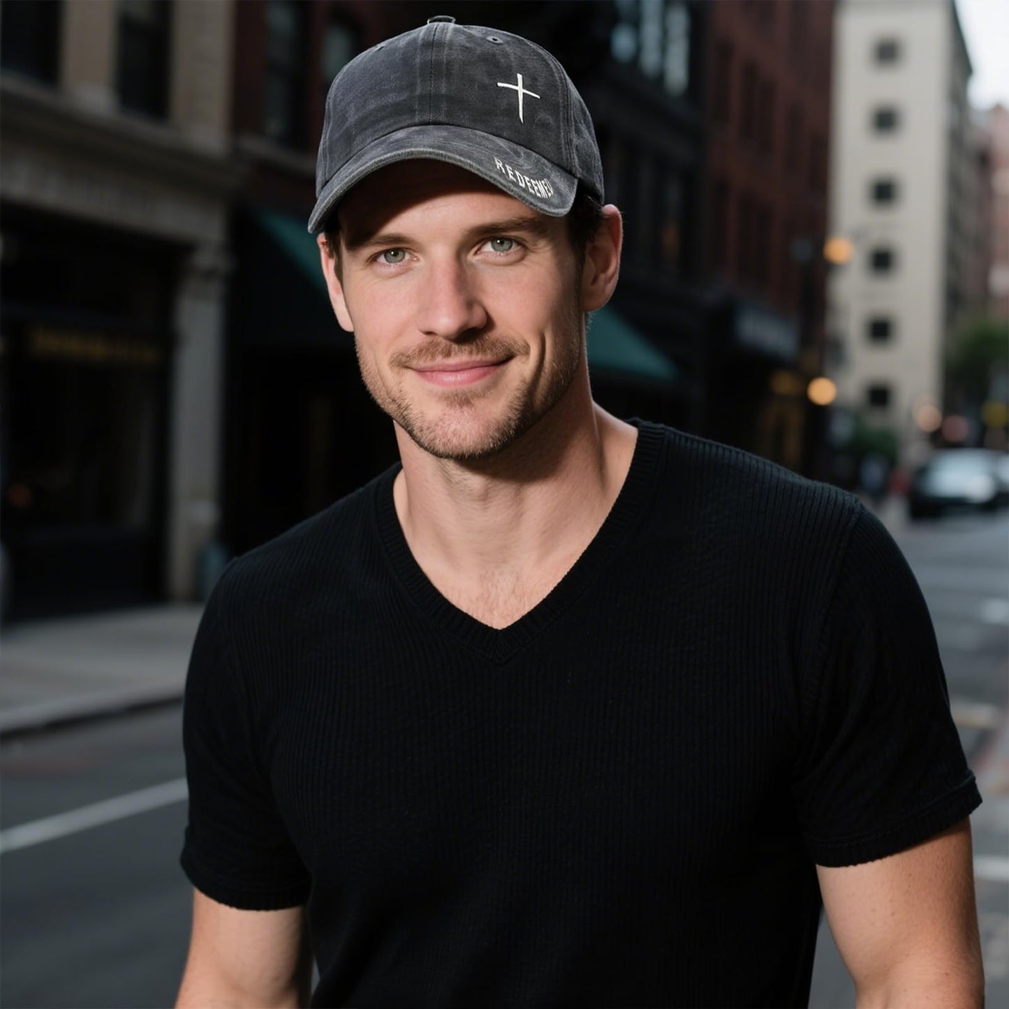 Christian Hat for Men & Women, Embroidered Cross Jesus Hat, Christians Baseball Cap Religious Faith Gifts Black