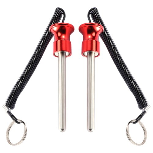 Gym Pin, Weight Stack Pin, Magnetic Weights Pin, Universal Magnetic Weight Pin with Pull Rope, Gym Pins for Weight Stack, Home Gym Parts, Exercise Machine Parts & Accessorie (Red *2)