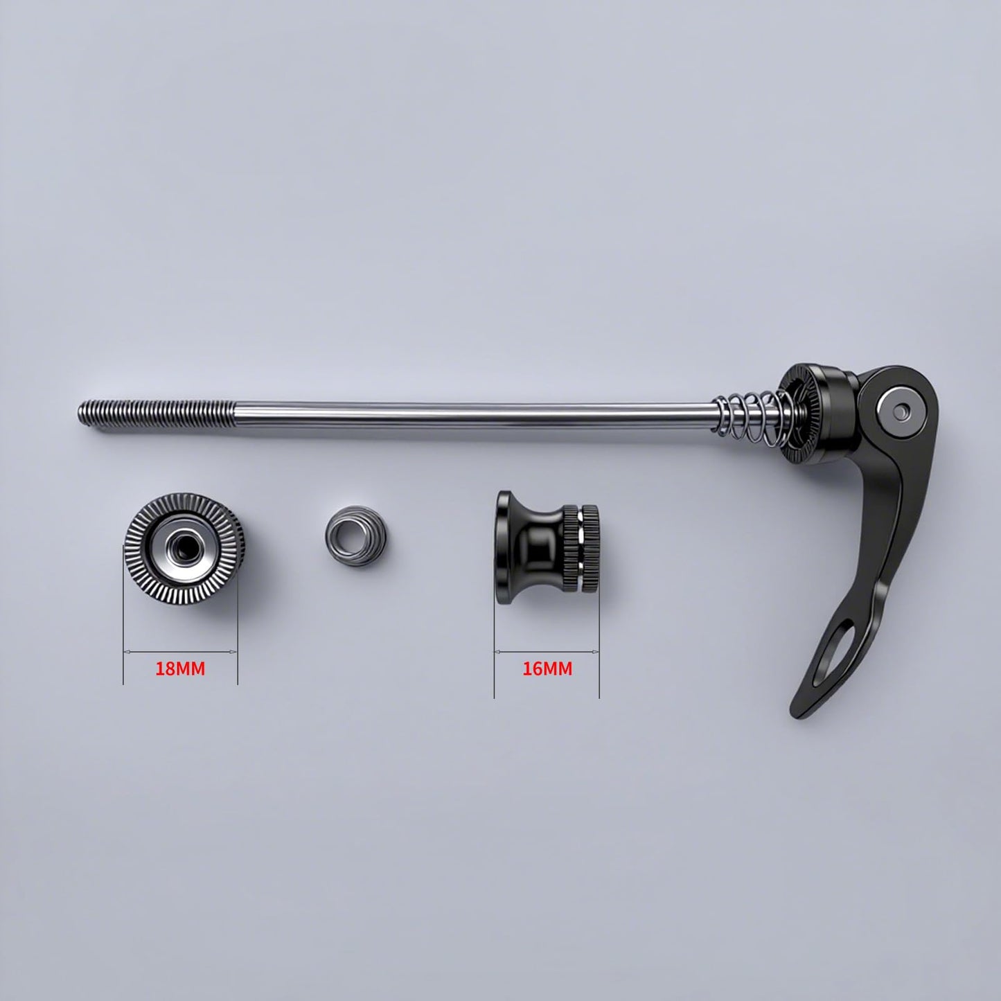 BUBGAOS Bike Quick Release Skewer Front & Rear Wheel Axle for Mountain Bike/Road Bike/Bicycle/MTB Wheel Hub，Black a Pair