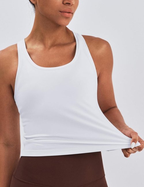 K-Swiss Women's Tank Top - Racerback Sleeveless Gym Shirt for Athletic Yoga | Slim Fit, Waist-Length