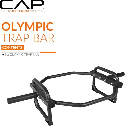 CAP Barbell Olympic Trap Bar - Versatile Shrug Bar for Deadlifts | Durable Steel Construction