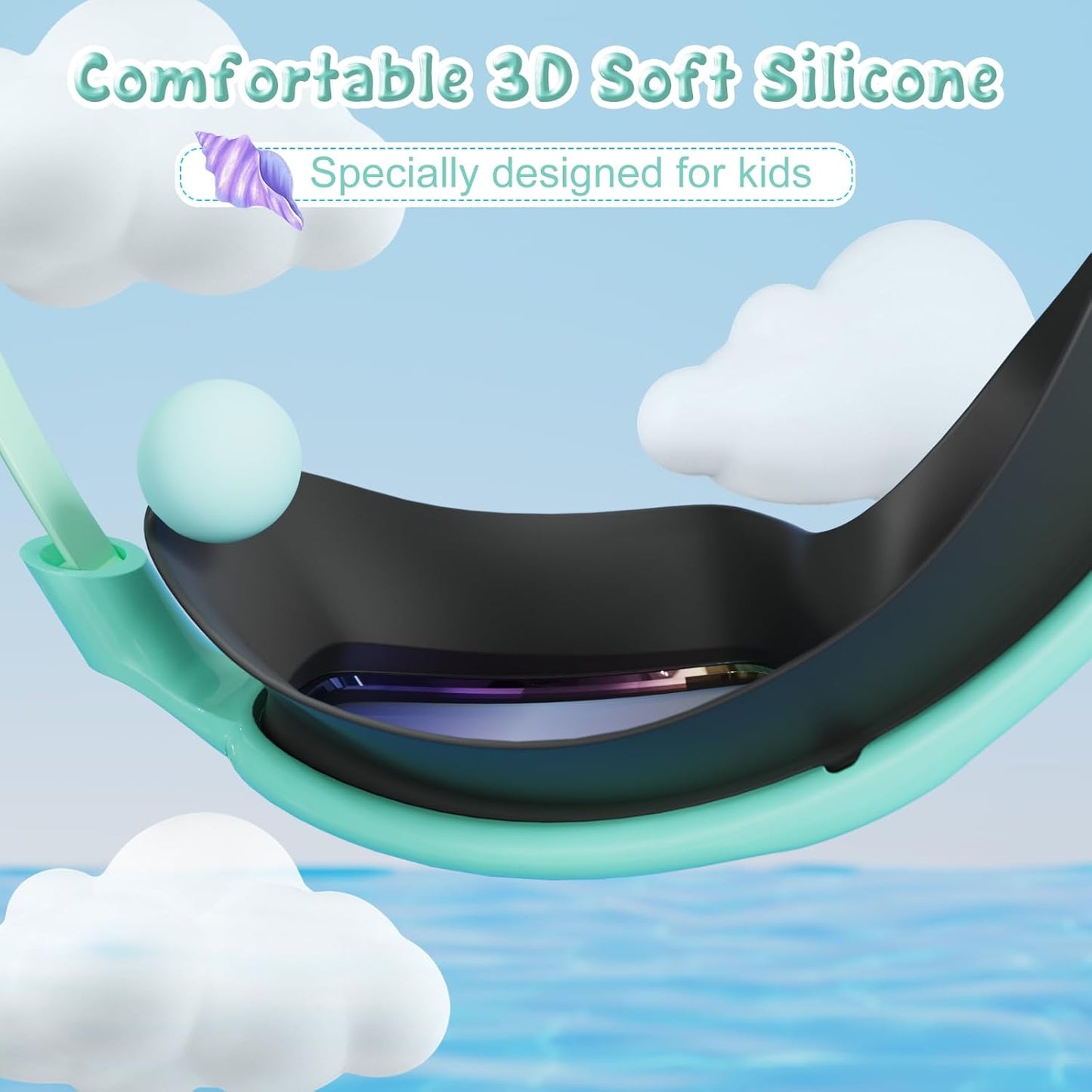VegoVia Kids Swim Goggles - 2 Pack Anti-Fog UV Protection | Wide View for Ages 3-15
