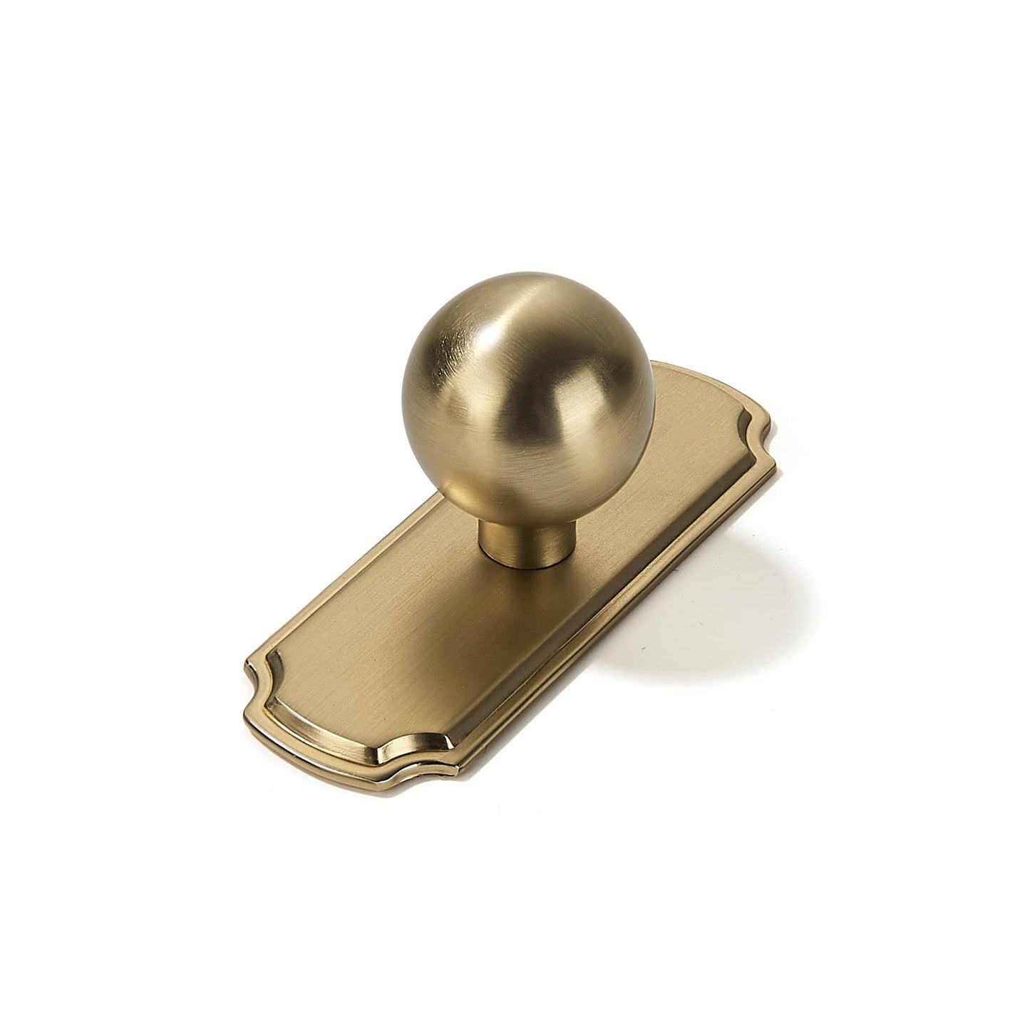 khtumeware 2-Pack Heavy Duty Solid Backplate for Cabinet Knobs Brushed Brass Drawer Knobs with Backplate Suitable for Dresser and Kitchen Cabinet Hardware.