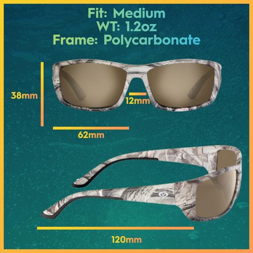 Flying Fisherman Buchanan Polarized Sunglasses for Men, Women, Fishing, Boating, Outdoor Sports, 100% UV Protection