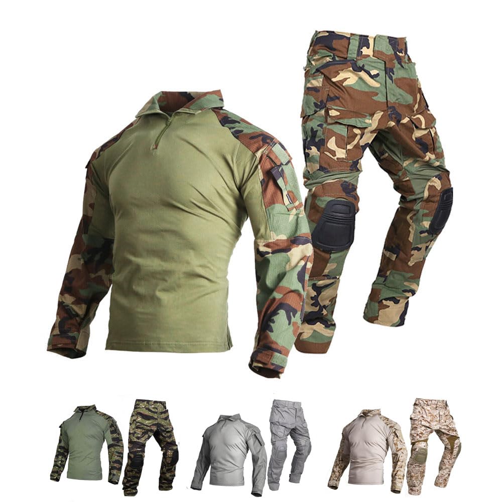 Emerson Airsoft Military bdu Tactical Suit Combat Gen3 Uniform Shirt Pants (Multicam Black, X-Large)