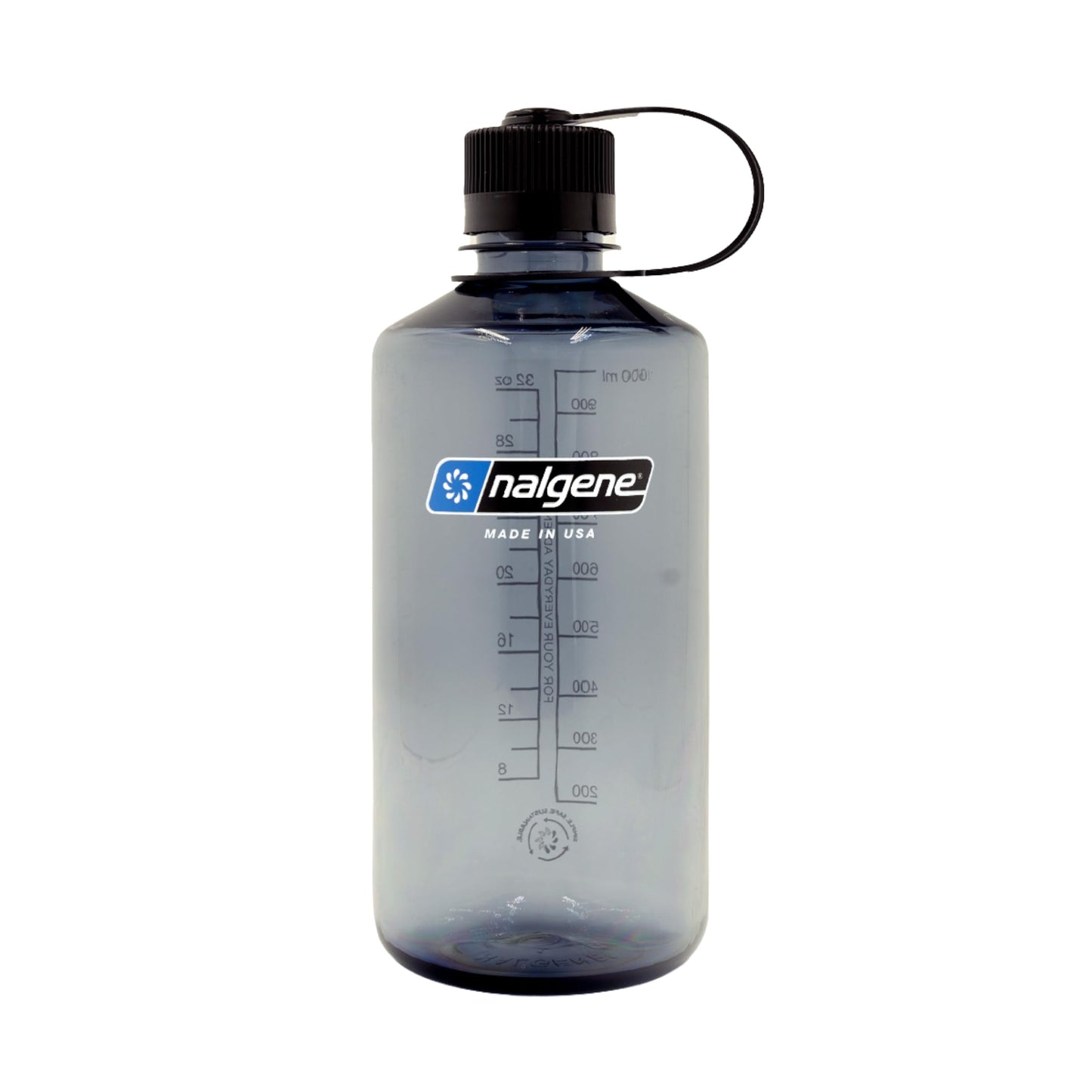 Nalgene 32 oz Narrow Mouth Water Bottle | BPA-Free, Durable & Leak Proof, Lightweight Bottle for Hiking, Gym & Travel, Grey