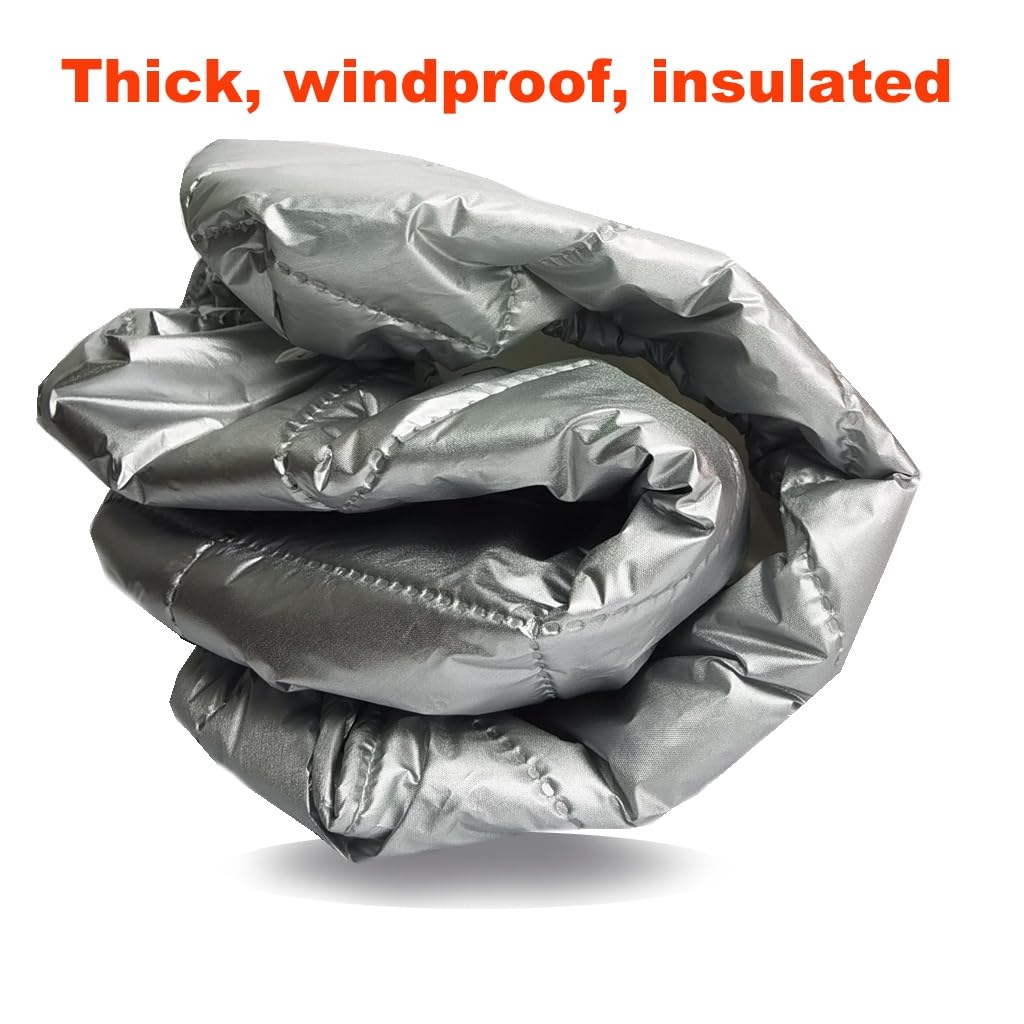 Anti-fall Thickened Window Air Conditioner Cover Inside 【Silver】- Windproof Waterproof Insulated - Universal Window AC Unit Cover For Indoor(XL-25.6*18.1*3in)