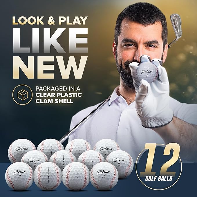 Refinished Titleist Pro V1X Golf Balls Set of 12 | Certified Used Golf Balls for All Skill Levels