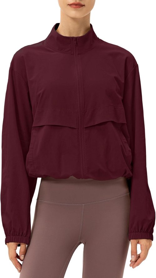 Locachy Women's Lightweight Athletic Jacket - Windproof Sun Protection for Outdoor Workouts