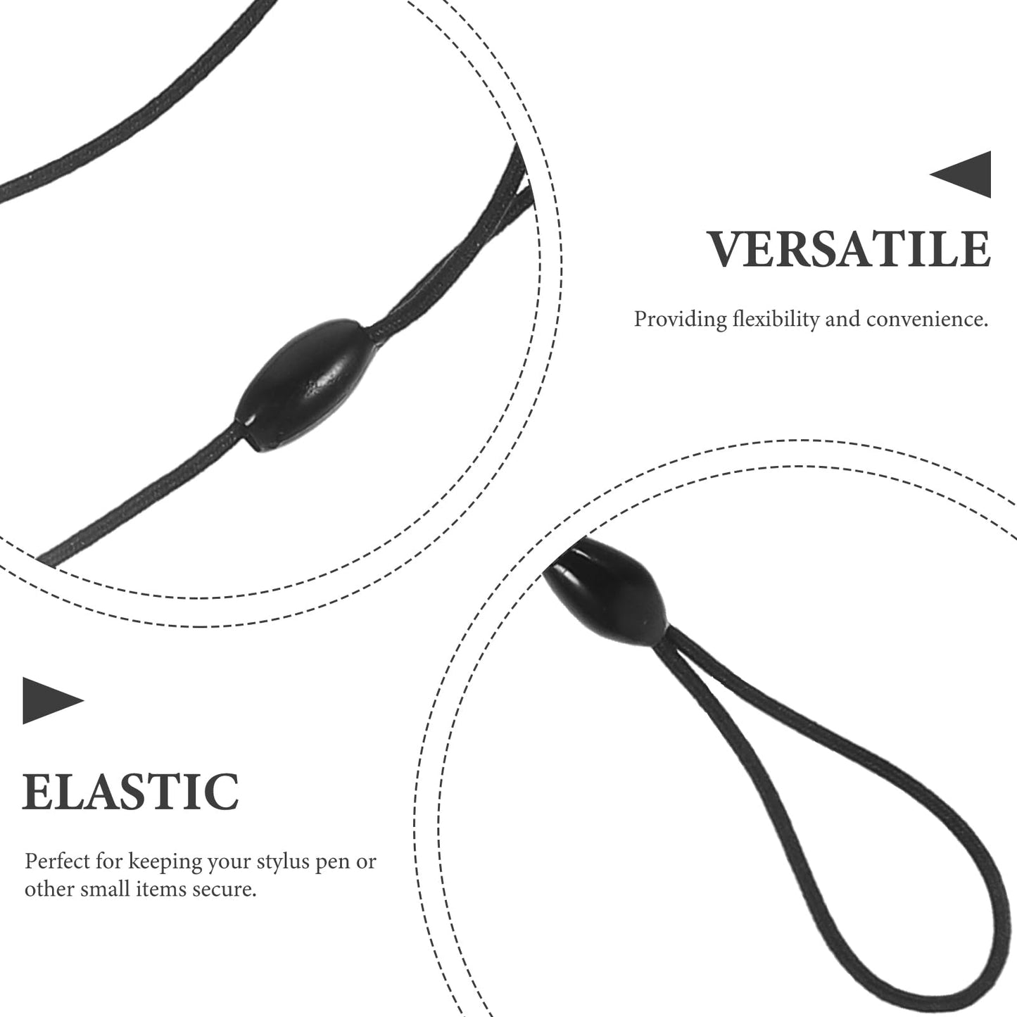 HOMSFOU 10pcs Stylus Tether Plastic Elastic Tether Lanyard for Touch Pens Anti-Lose Tablet Pens Spring Straps Tool to Tether a Drawing Pen to Touchscreen