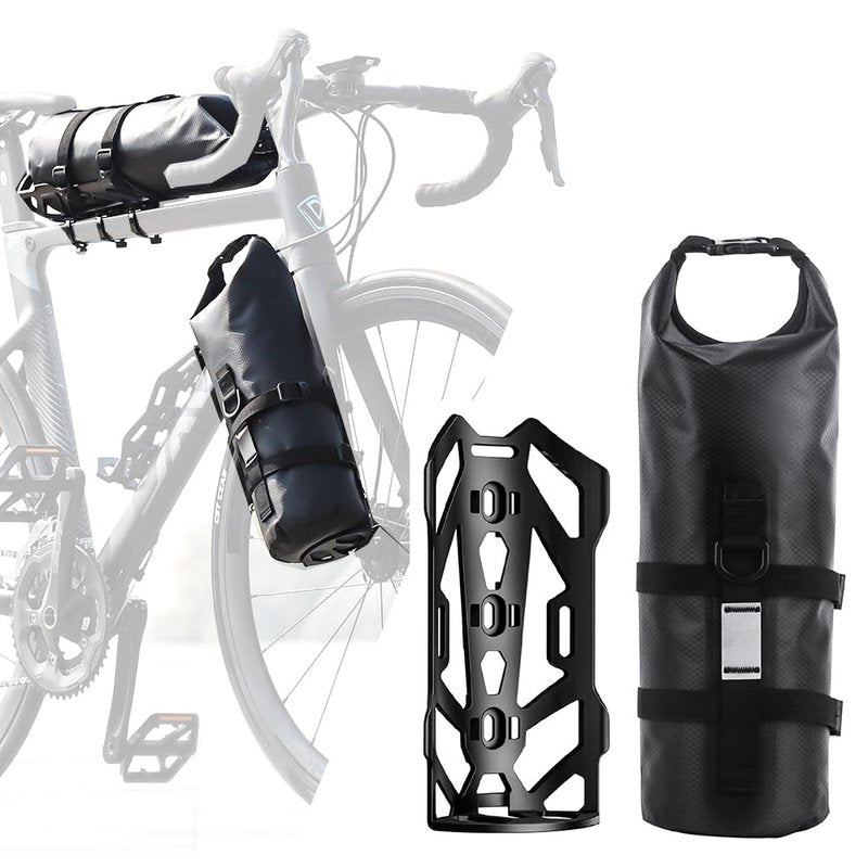BEENOPT 5L Bike Fork Bag with Multipurpose Cage for Cycling Touring,Lightweight Bicycle Waterproof Dry Cargo Rack Bag for MTB,Road,Mountain,Folding bikes