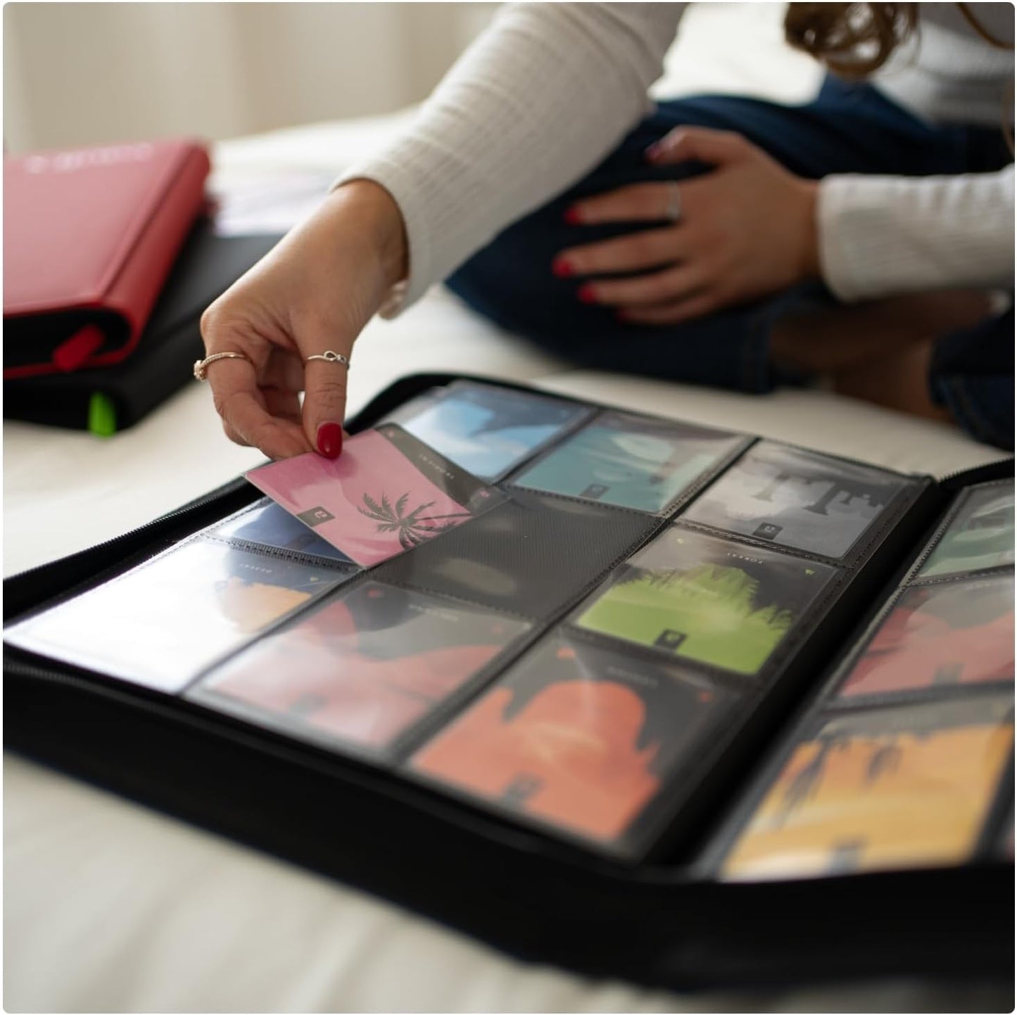 Vault X 9 Pocket Trading Card Zip Binder - Premium Exo-Tec Material | Holds 360 Cards, Black