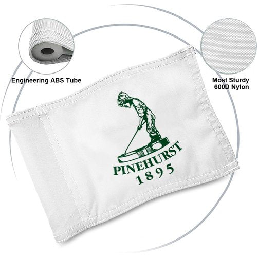 2BUT Pinehurst Golf Club Golf Pin PGA Flag Practic Putting Green Golf Flag For Backyard Garden Double-Sewn 600D Nylon Miniature Pin Flag Regulation Tube Flag(A 8"X6")