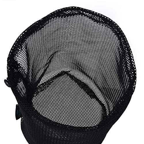 Durable Black Mesh Nylon Stuff Sack - 5pcs Travel Storage Bags (L)