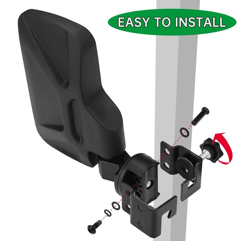 SHEJISI Golf Cart Mirrors,Golf Cart Mirrors Rear View is Universal Fits 0.7"-1.35" Square Rail,No Drilling,360° Rotation,Foldable,High Definition,Durable Anti-Shudder,Fits Club Car,EZGO,Yamaha,Zone