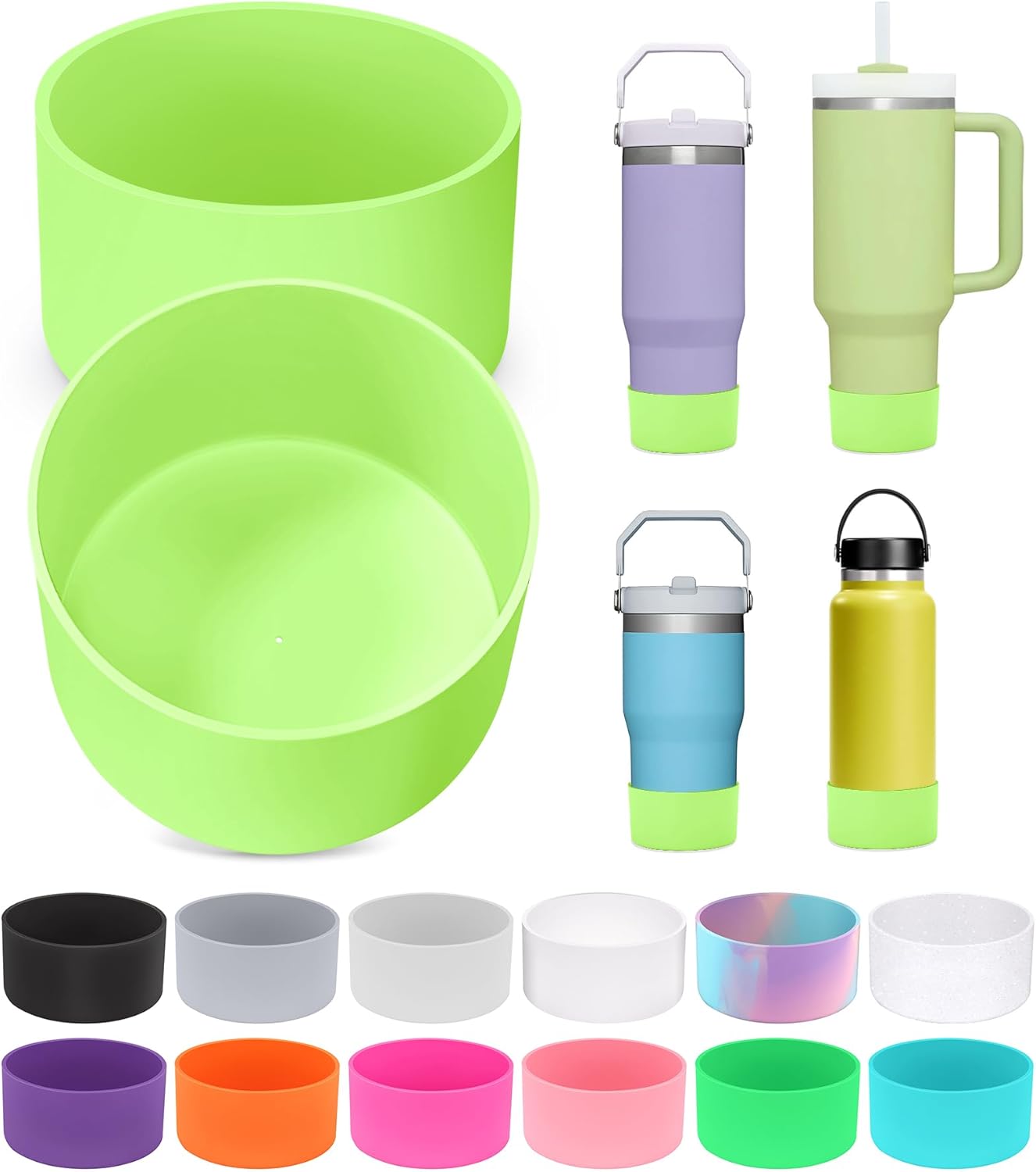 PICcircuit Silicone Bottoms for Stanley Boot | 2PCS for 40oz, 30oz, 20oz Bottles & Hydroflask Tumblers