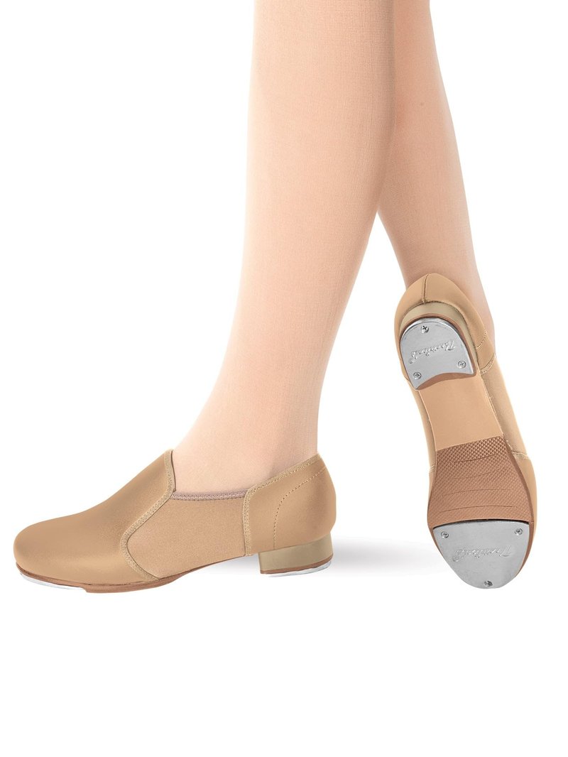 Theatricals Adult Slip-On Tap Shoes Light Suntan 05.0 T9100