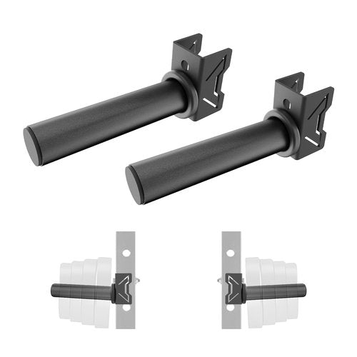 Lights Mountain Weight Plate Holder for Power Rack – Choose 2×2 or 3×3 Uprights – Fits 5/8" to 1" Hole Diameter, Heavy-Duty Steel Plate Storage Pegs, Bolt-On Design, Pair（2x2）