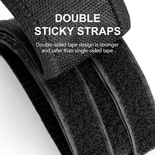 Durable Bike Pedal Straps with Toe Clips - Adjustable Nylon