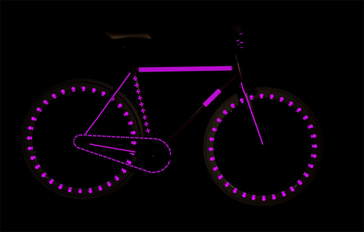 RydeSafe Reflective Decals - Flowers Kit (Violet)