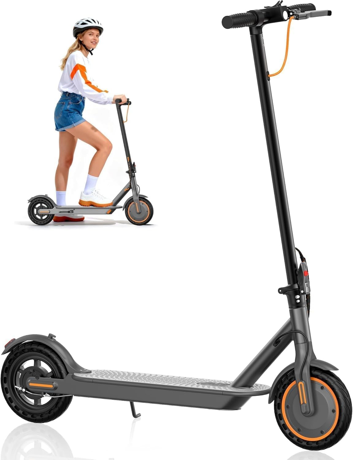 Skiennix Electric Scooter for Adults - Dual Suspension, 350W Motor, 19/22 MPH, 8.5/10-Inch Tires