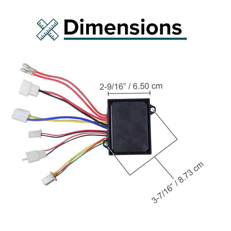 AlveyTech ZK2430-D-FS Control Module for Razor Pocket Mod Betty/Bistro/Bella/Daisy/Blossom Scooter (Ver 45+) - Versions 45+ Only, Replacement Controller for Electric Scooters, Bicycle and Dirt Bike