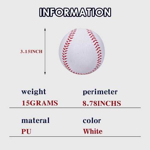 Foam Baseballs 4-Pack - 9-Inch Soft Training Balls for Indoor/Outdoor Batting & Fielding | Durable Practice