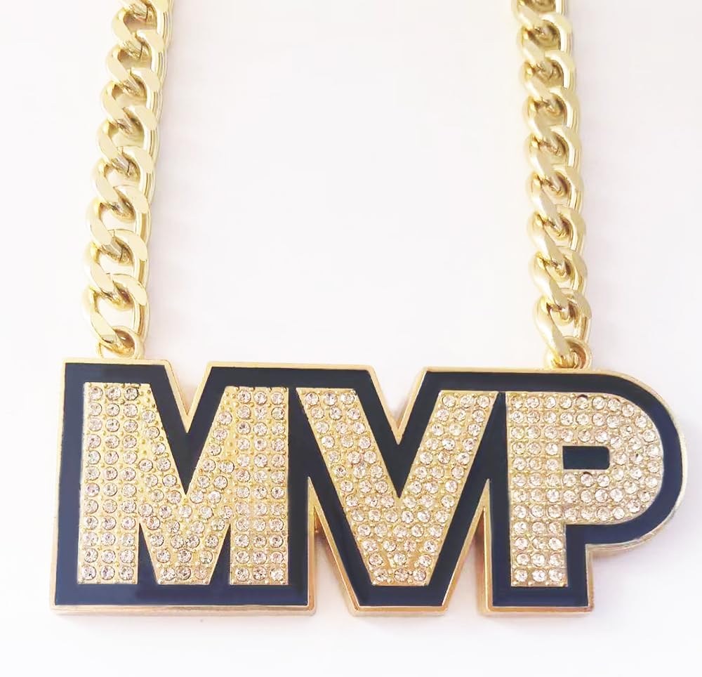 MVP Chain Medal - Most Valuable Player Award Necklace | Trophy Pendant for Baseball, Basketball, Softball